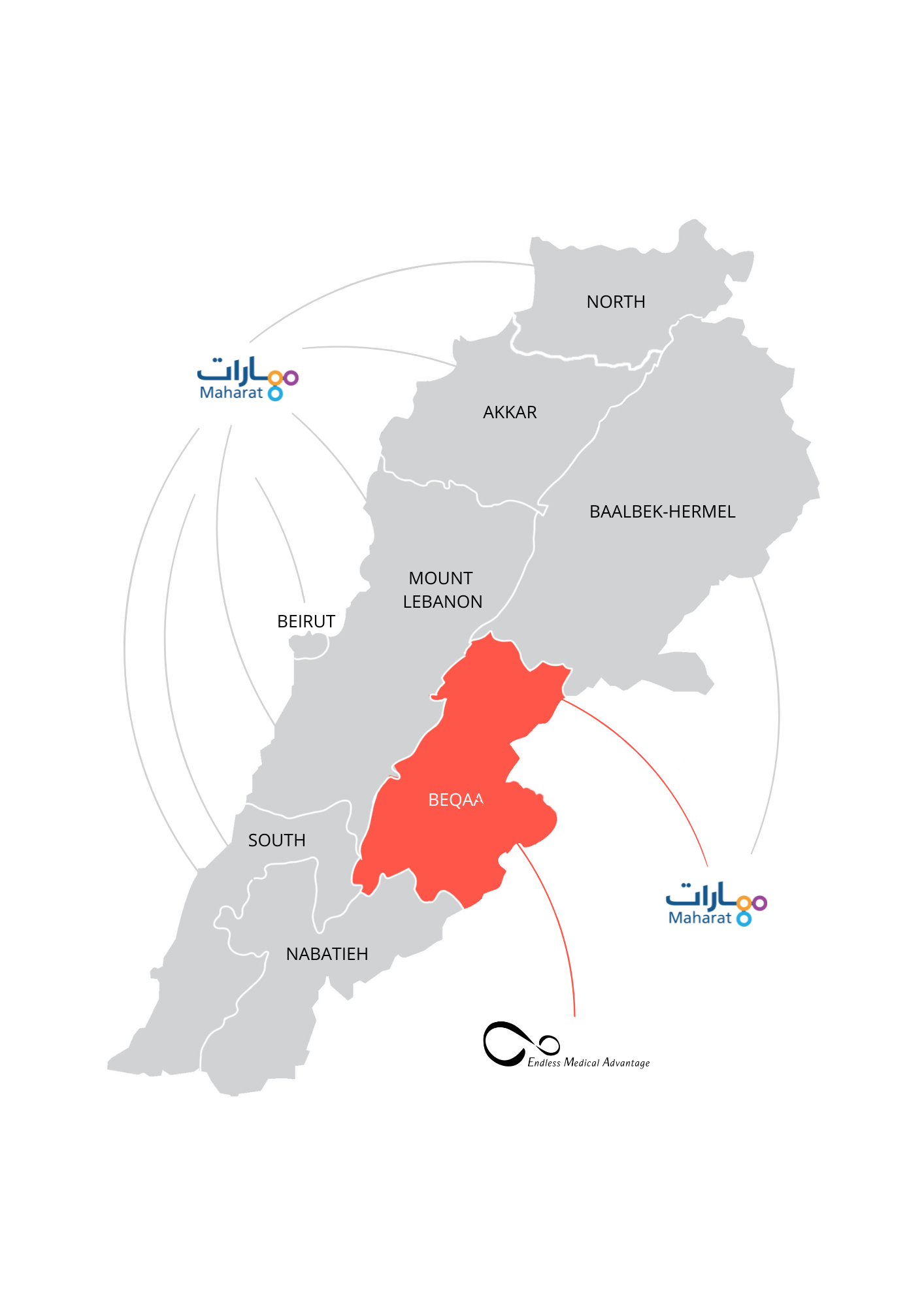 Lebanon partners map - July